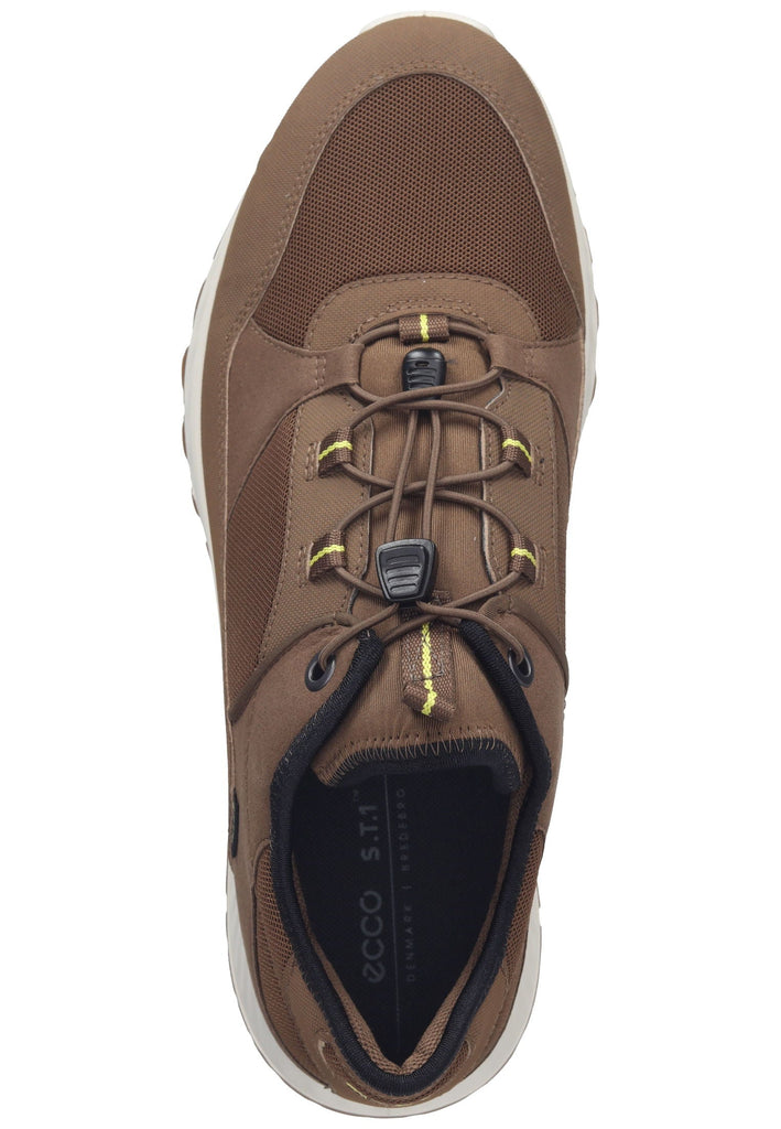 ecco Sneaker Lederimitat Braun/Gelb