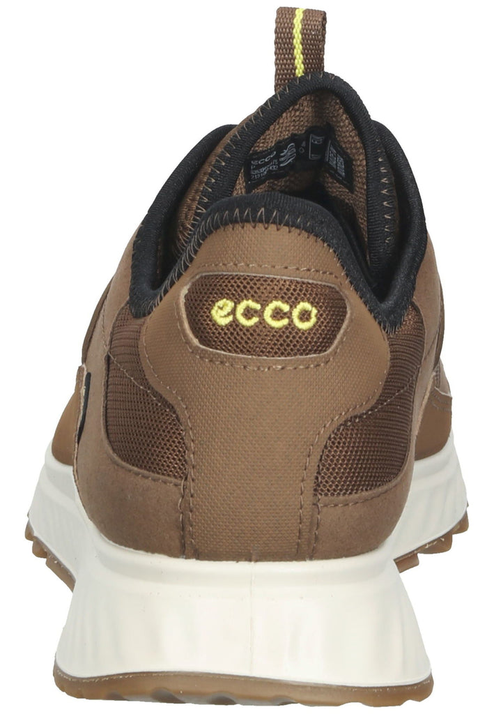 ecco Sneaker Lederimitat Braun/Gelb