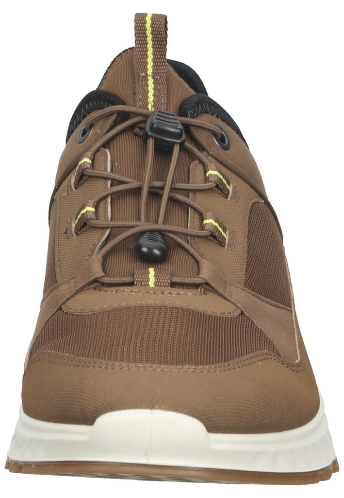ecco Sneaker Lederimitat Braun/Gelb