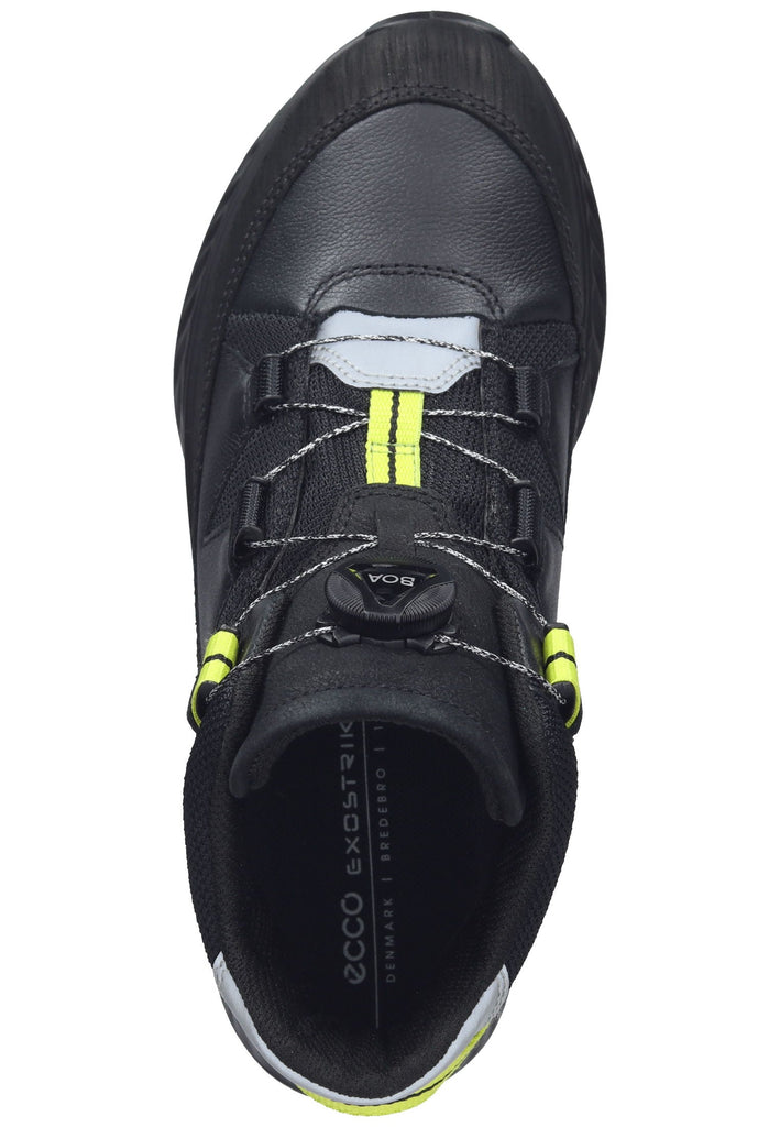 ecco Stiefelette Leder/Textil Schwarz/Grün