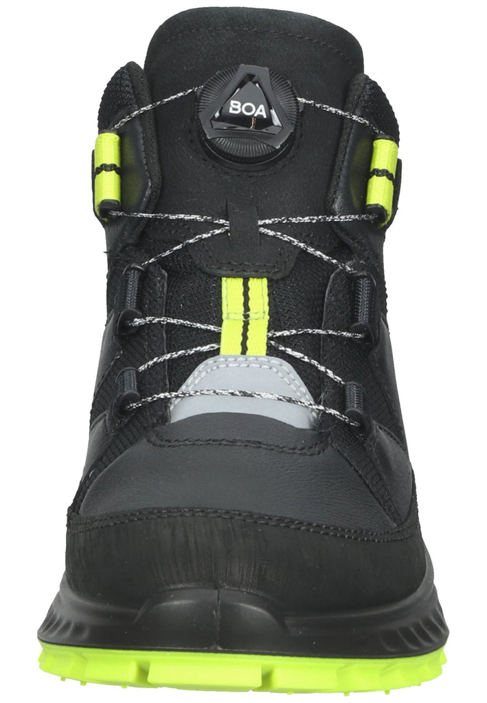 ecco Stiefelette Leder/Textil Schwarz/Grün