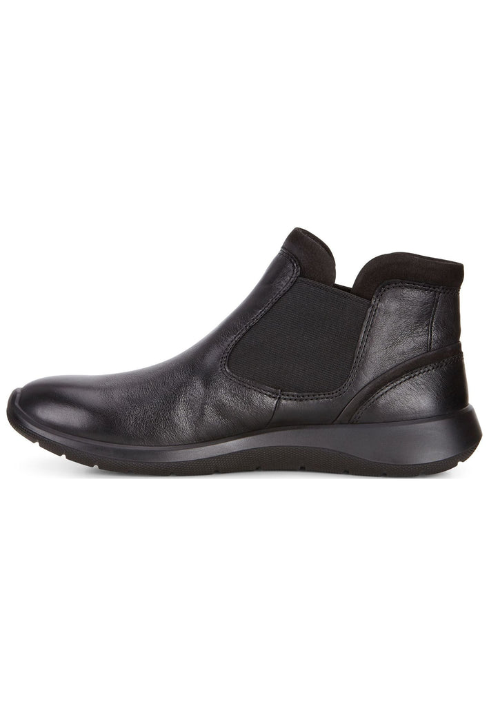 ecco Stiefelette Leder/Textil Schwarz/Schwarz