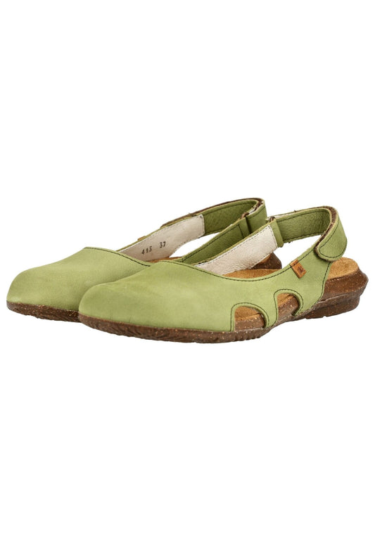 El Naturalista Ballerinas Leder Hellgrün