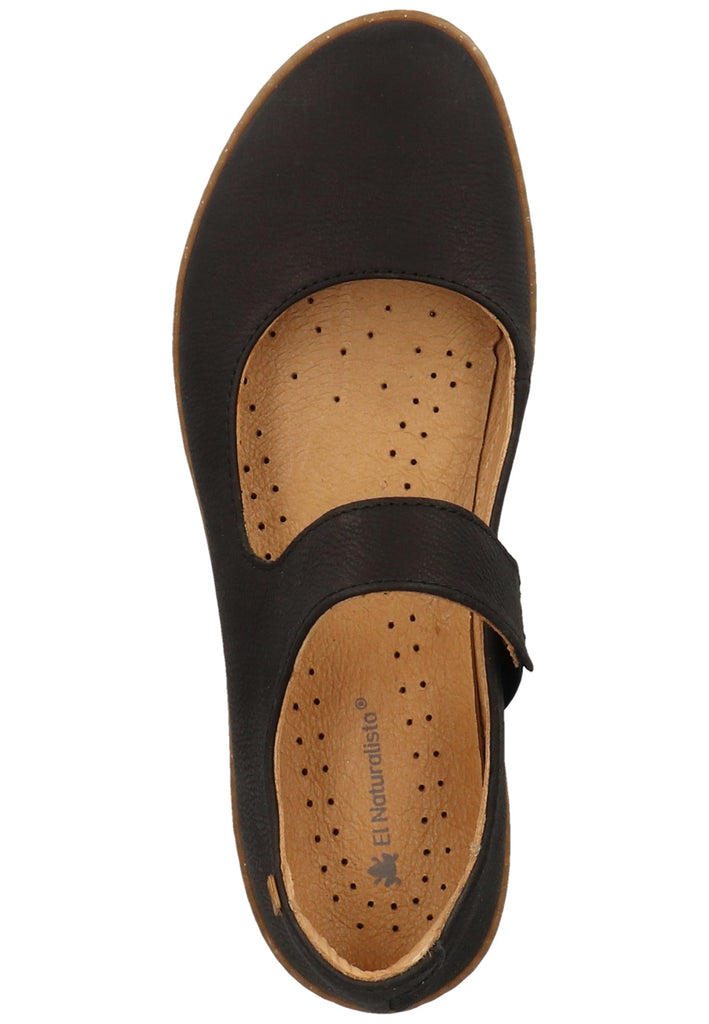 El Naturalista Ballerinas Leder Schwarz