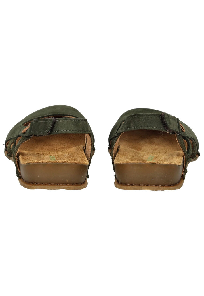 El Naturalista Ballerinas Nubukleder Dunkelgrün