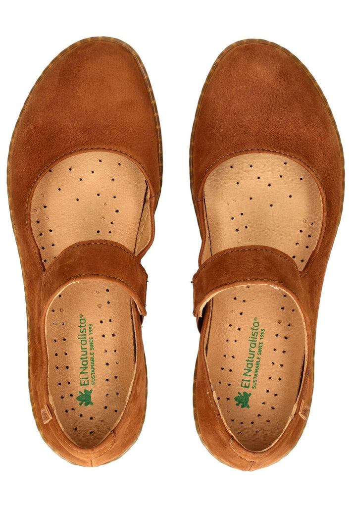 El Naturalista Ballerinas Nubukleder Hellbraun