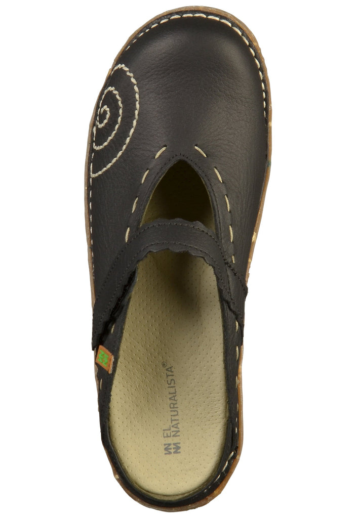 El Naturalista Clogs Leder Schwarz