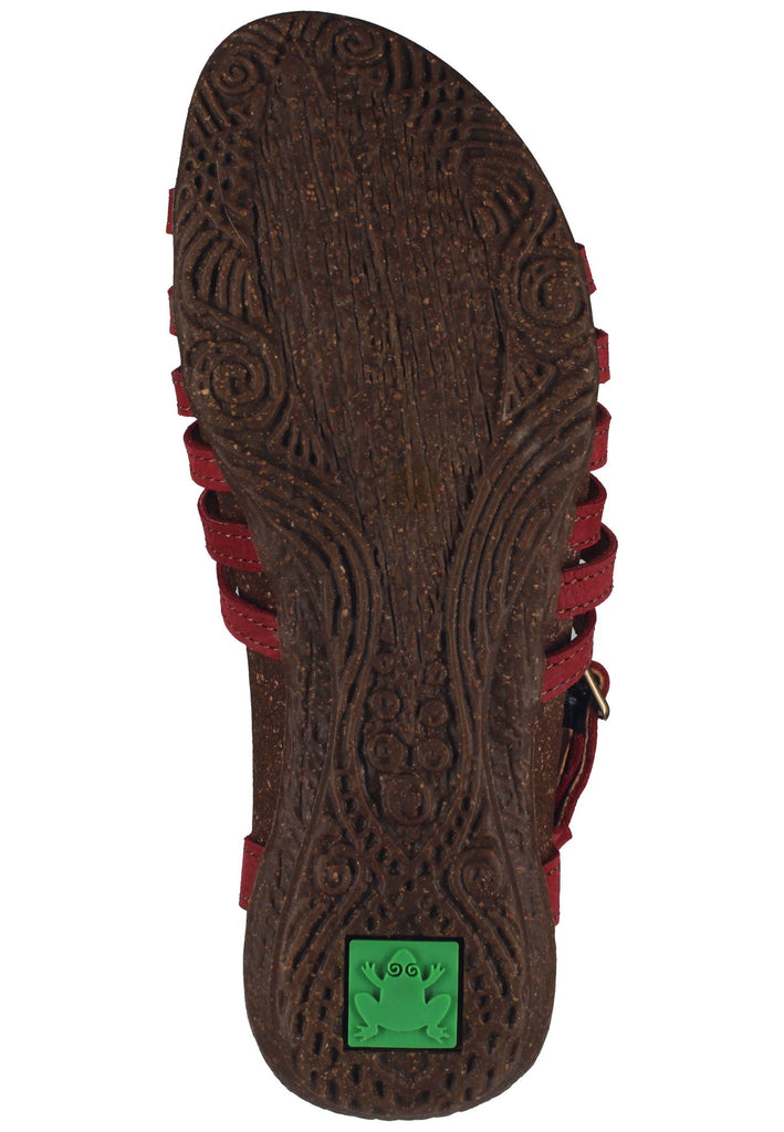 El Naturalista Sandalen Leder Rot