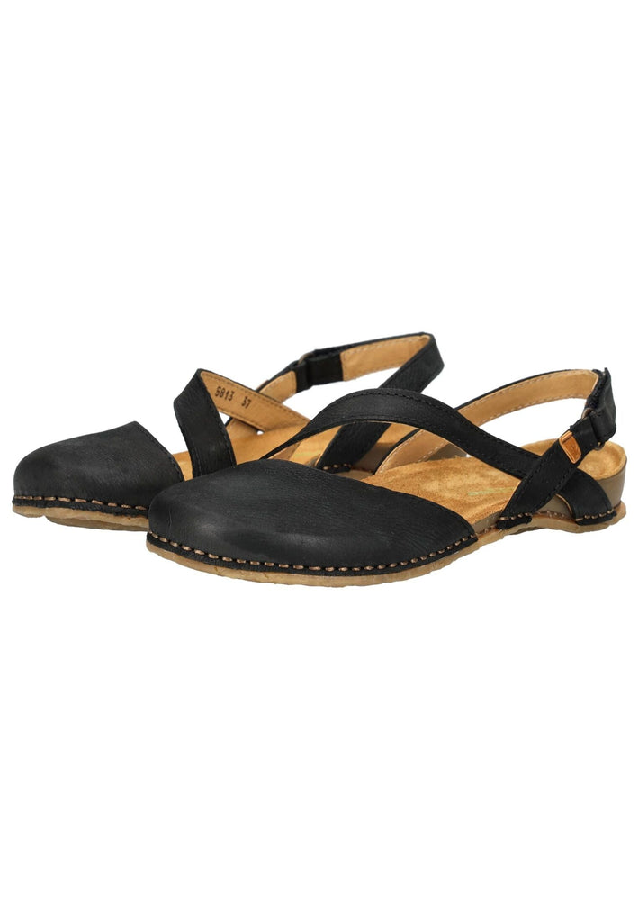 El Naturalista Sandalen Leder Schwarz/Schwarz