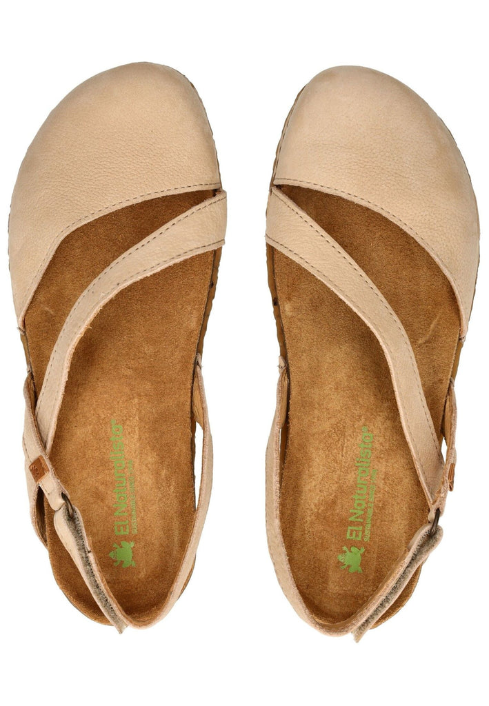 El Naturalista Sandalen Nubukleder Cream