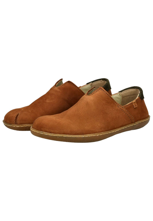 El Naturalista Slipper Nubukleder Hellbraun