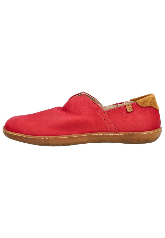 El Naturalista Slipper Nubukleder Rot