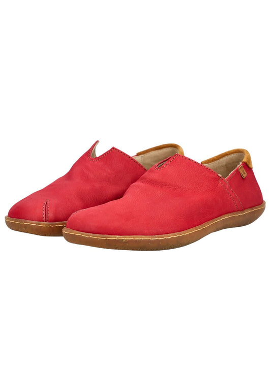 El Naturalista Slipper Nubukleder Rot