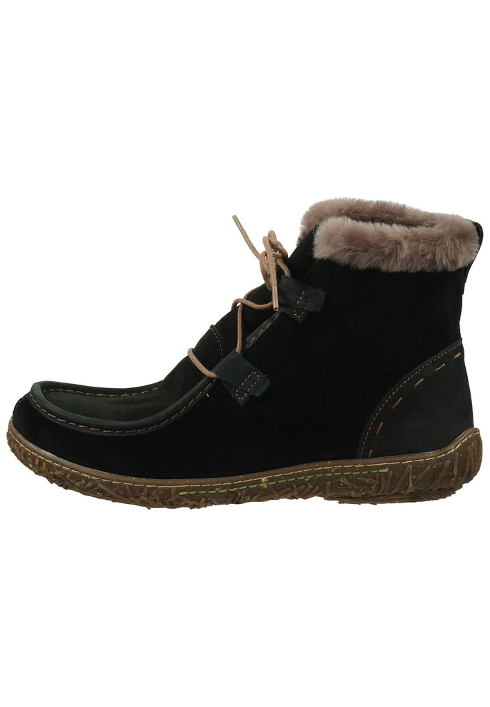 Stiefeletten El Naturalista Stiefelette Veloursleder Schwarz Warmfutter
