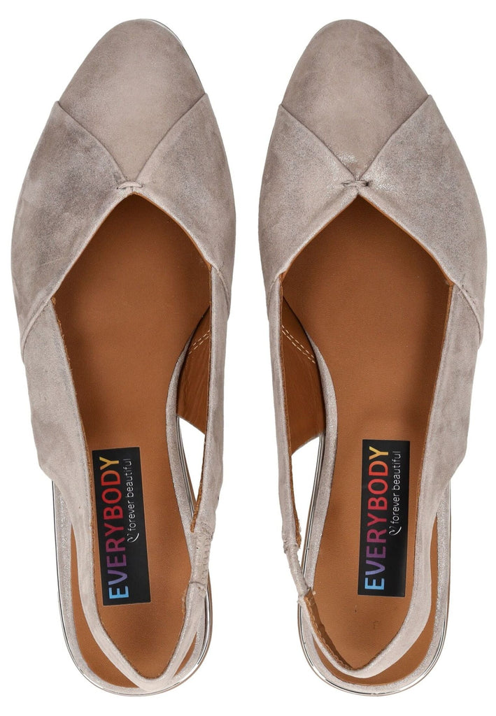 Everybody Ballerinas Leder Dunkel Grau