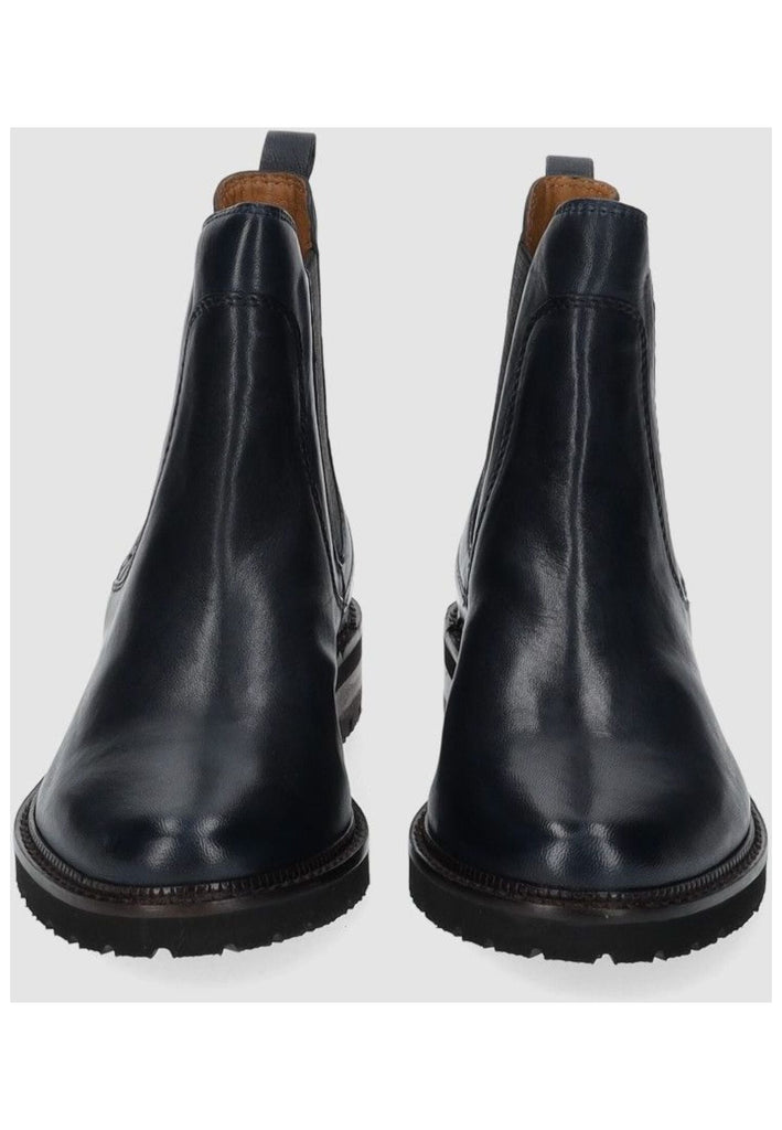 Everybody Stiefelette Glattleder Dunkelblau Warmfutter