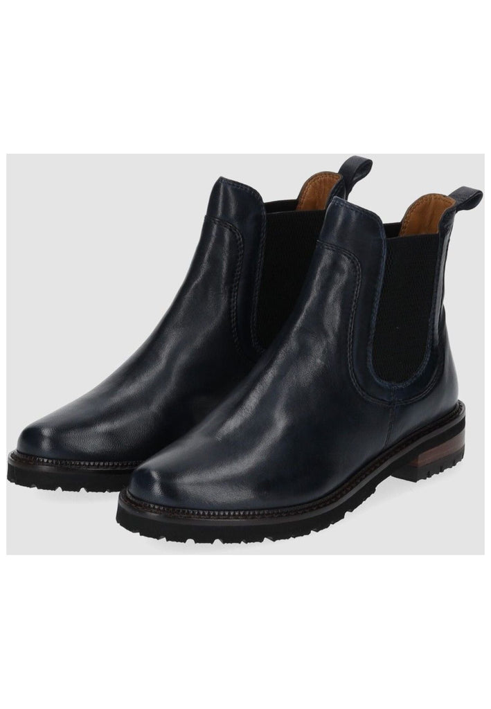 Everybody Stiefelette Glattleder Dunkelblau Warmfutter