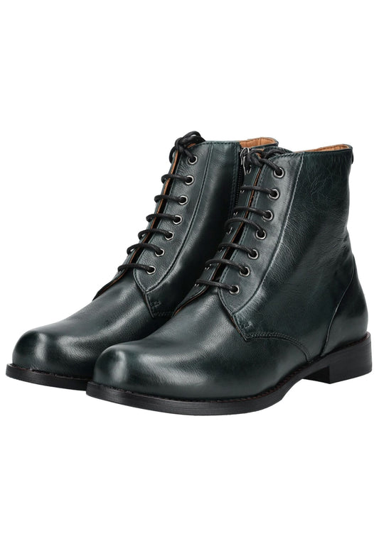 Everybody Stiefelette Glattleder Dunkelgrün