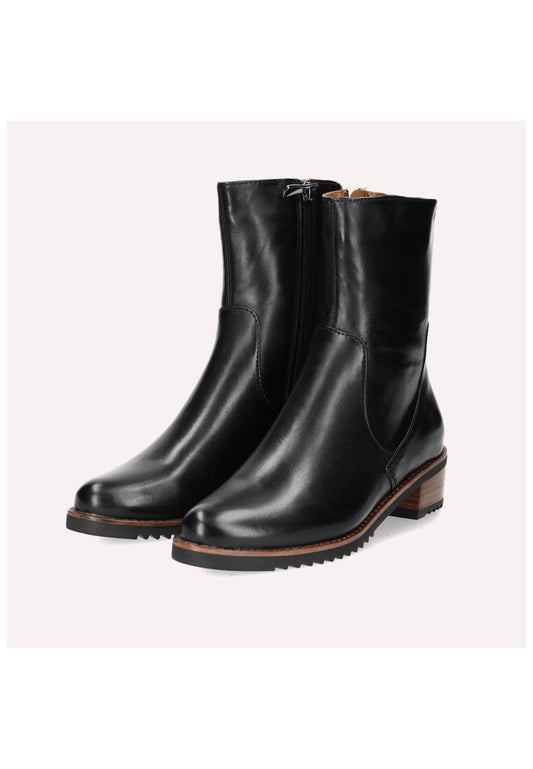 Everybody Stiefelette Glattleder Schwarz Warmfutter
