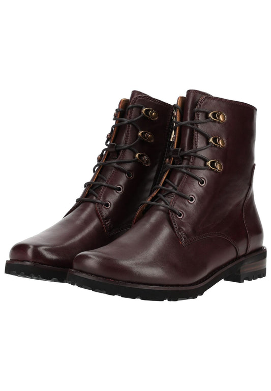 Everybody Stiefelette Leder Dunkelrot