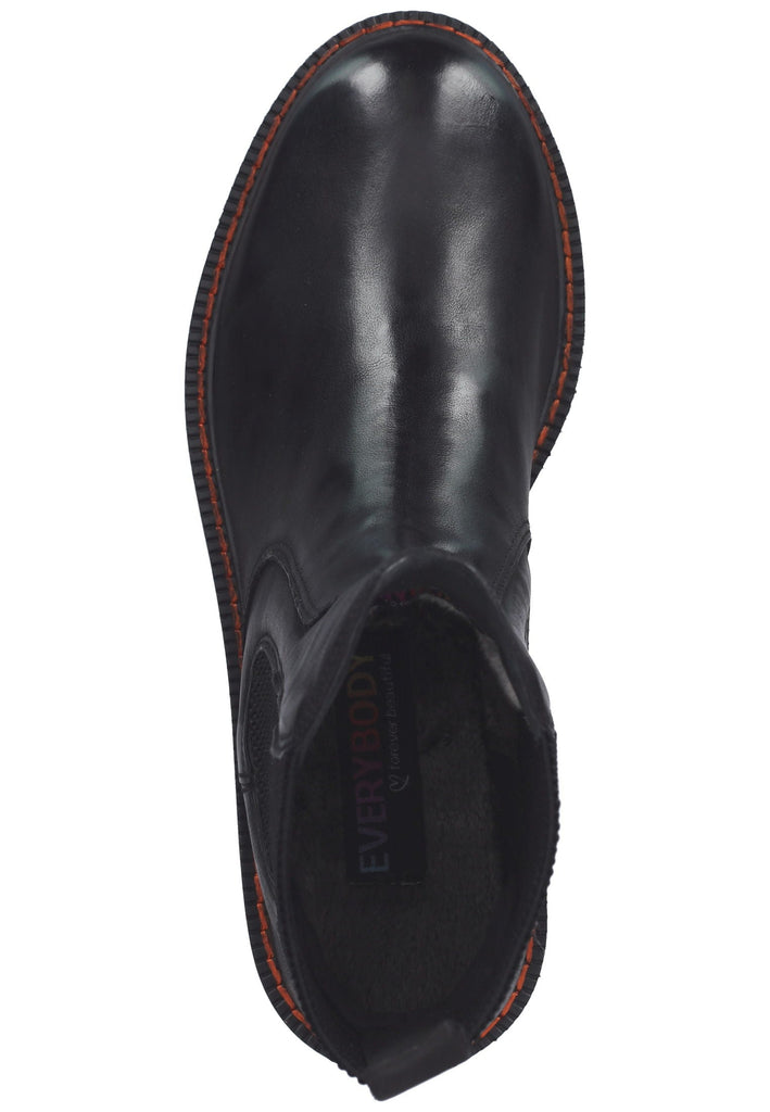 Everybody Stiefelette Leder Schwarz Warmfutter