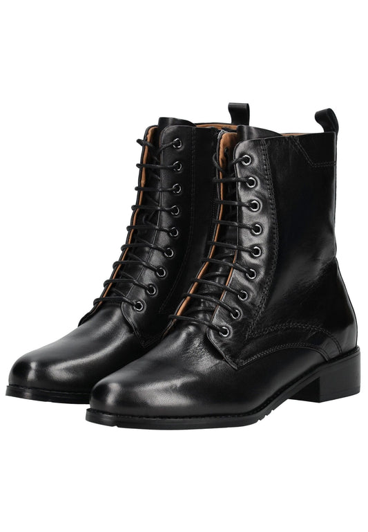 Everybody Stiefelette Leder Schwarz Warmfutter
