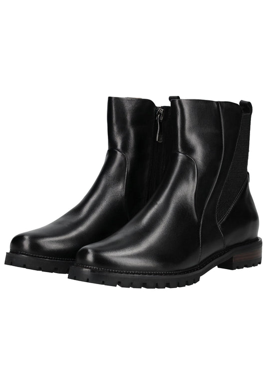 Everybody Stiefelette Leder Schwarz Warmfutter