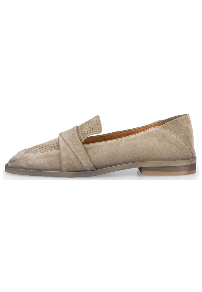 Slipper FELMINI Slipper Leder Braun/Grau