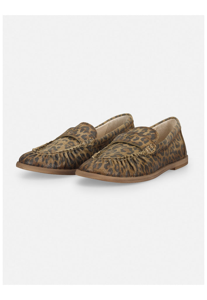 FELMINI Slipper Veloursleder Leopard
