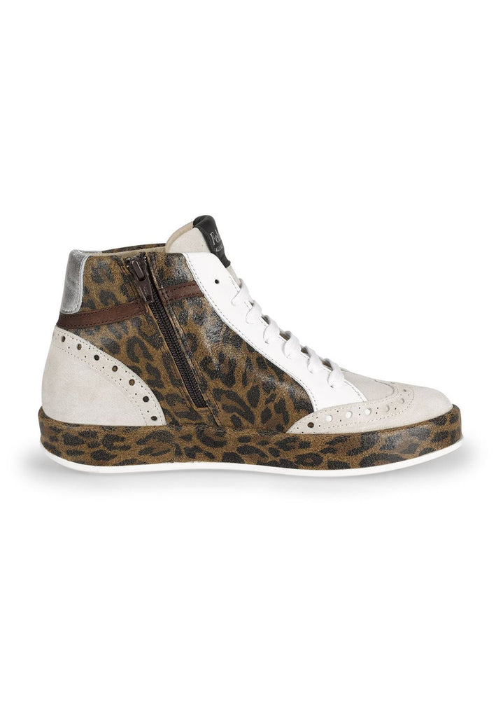 FELMINI Sneaker Veloursleder Leopard