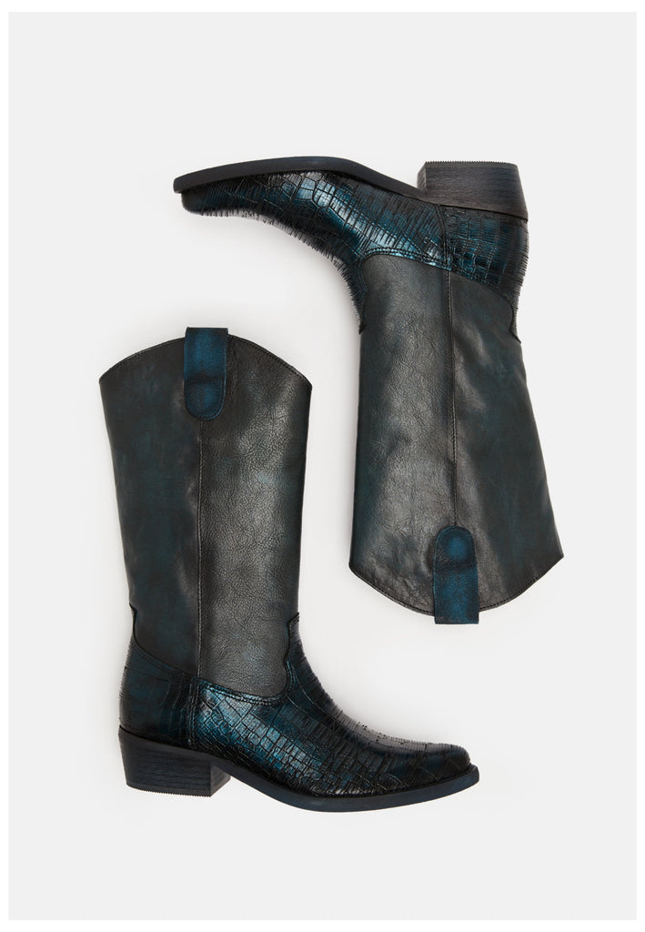 FELMINI Stiefel Leder Blau