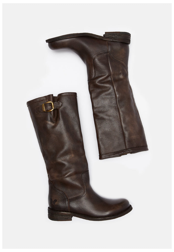 FELMINI Stiefel Leder Dunkelbraun