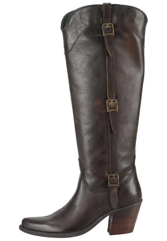 FELMINI Stiefel Leder Dunkelbraun