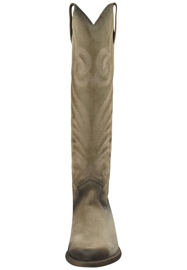 FELMINI Stiefel Leder Grau/Braun