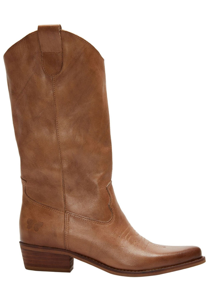 FELMINI Stiefel Leder Hellbraun