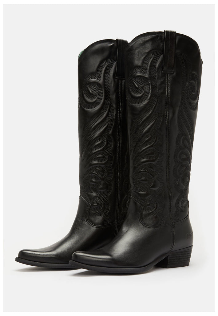 FELMINI Stiefel Leder Schwarz