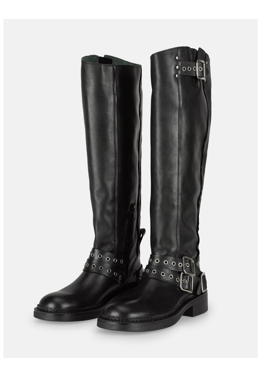 FELMINI Stiefel Leder Schwarz