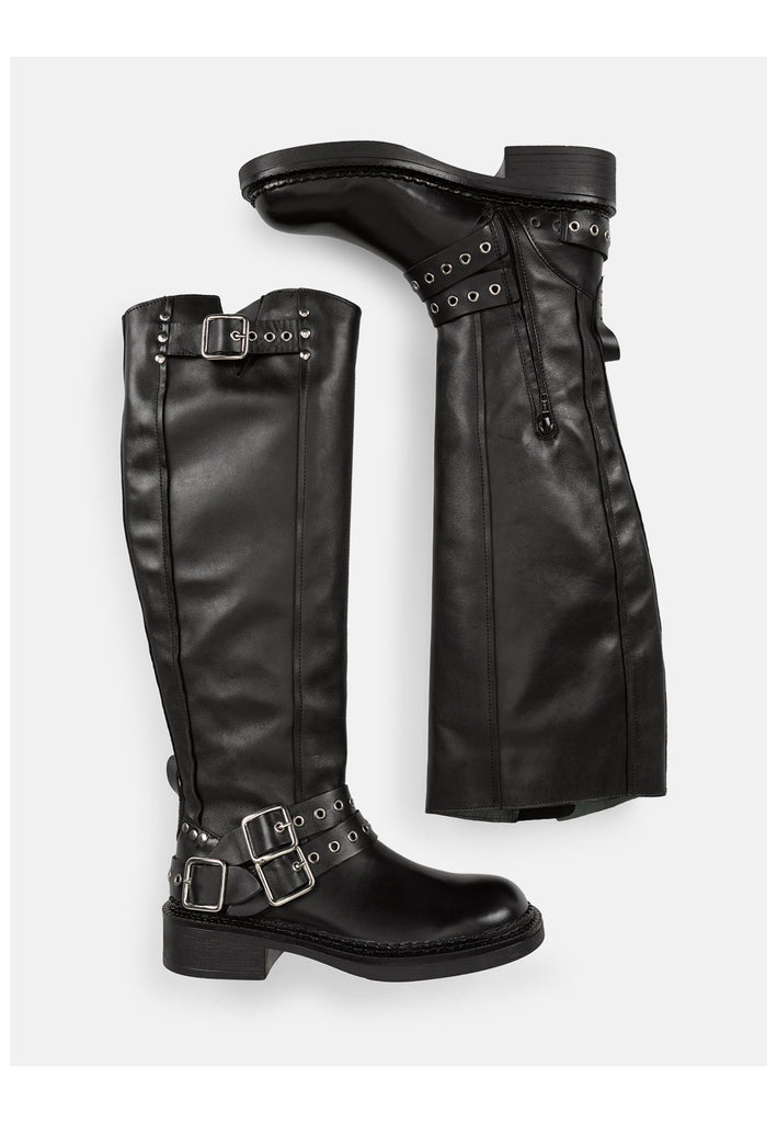 FELMINI Stiefel Leder Schwarz