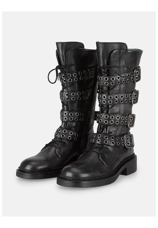 FELMINI Stiefel Leder Schwarz