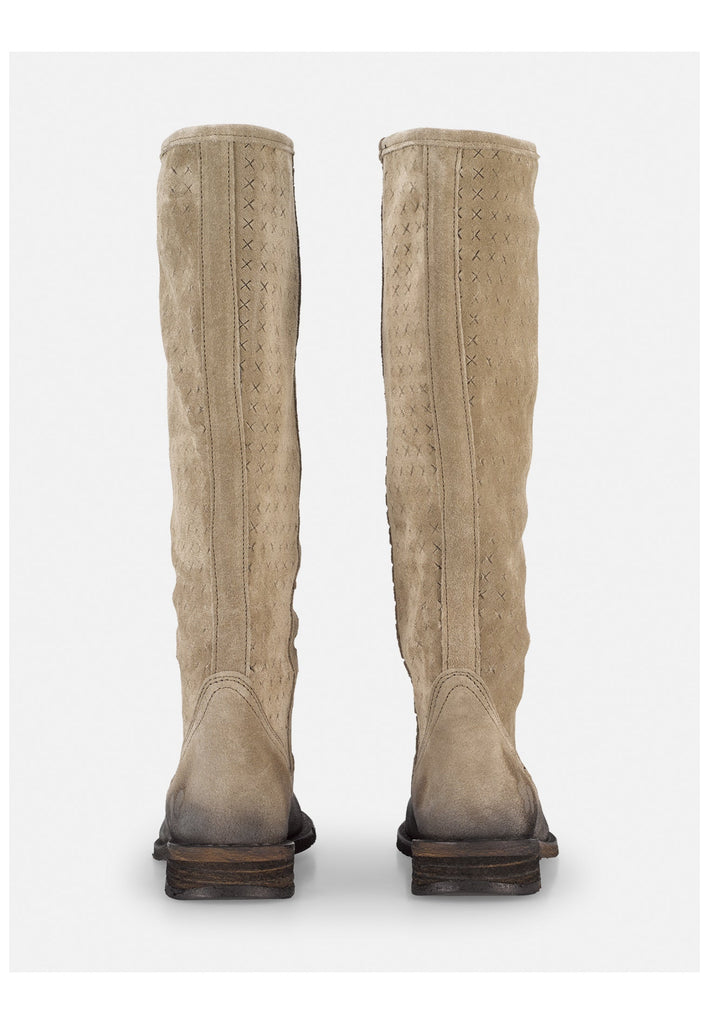 FELMINI Stiefel Veloursleder Braun/Grau