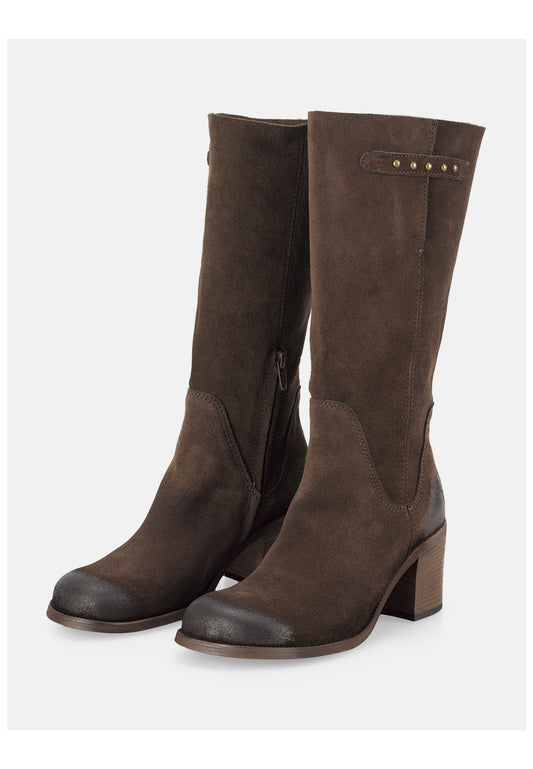 FELMINI Stiefel Veloursleder Dunkelbraun