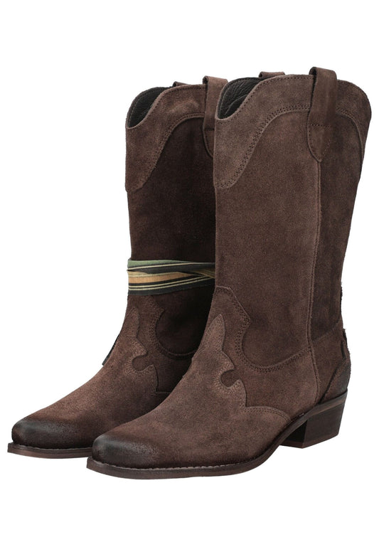 FELMINI Stiefel Veloursleder Espresso