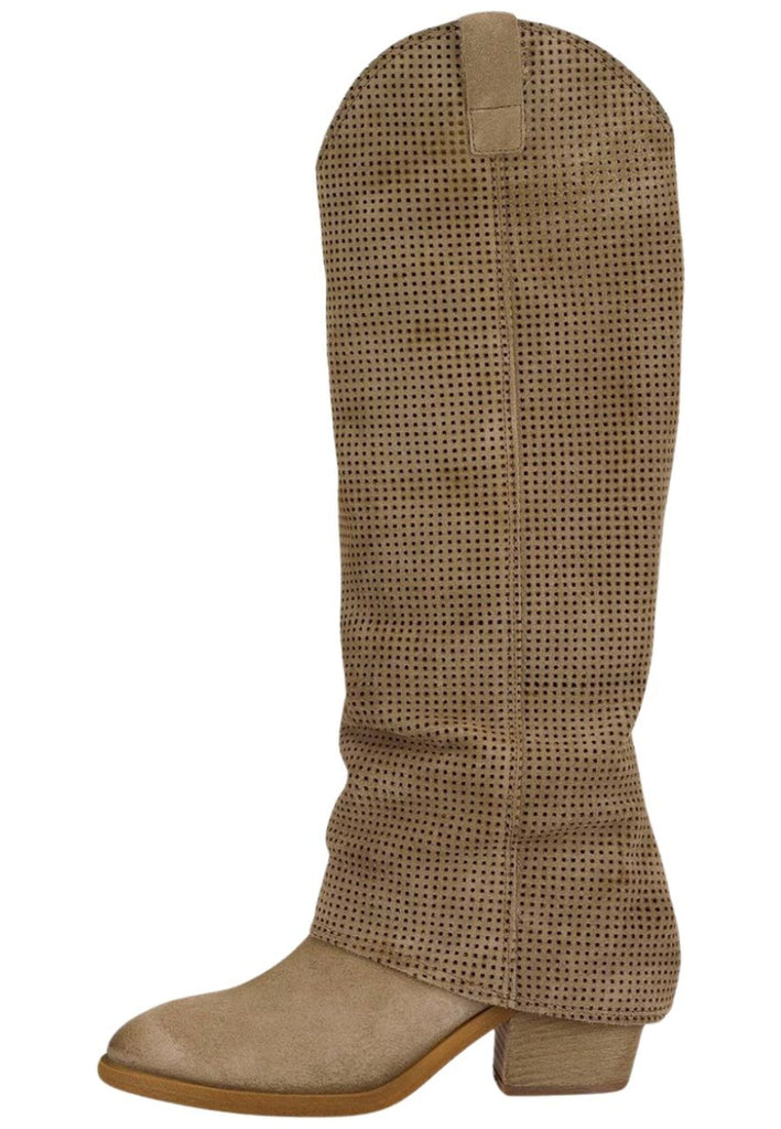 FELMINI Stiefel Veloursleder Grau/Braun