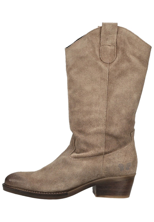 FELMINI Stiefel Veloursleder Grau/Braun