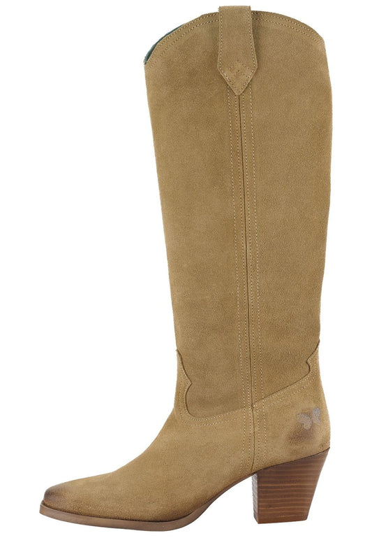 FELMINI Stiefel Veloursleder Mittelbraun