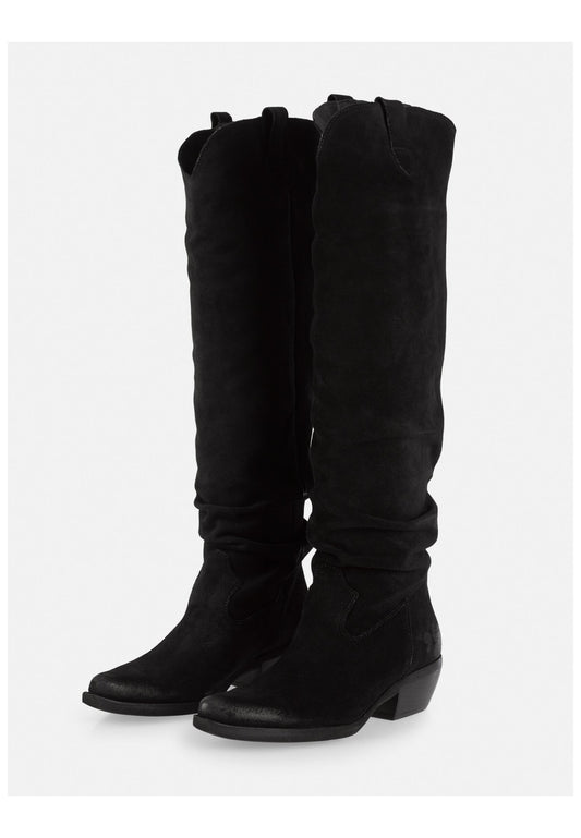 FELMINI Stiefel Veloursleder Schwarz