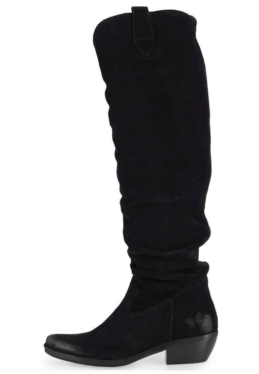 FELMINI Stiefel Veloursleder Schwarz