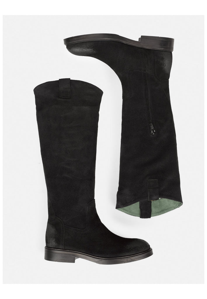 FELMINI Stiefel Veloursleder Schwarz