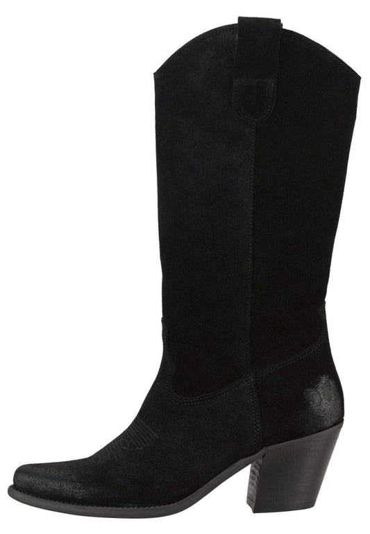 FELMINI Stiefel Veloursleder Schwarz