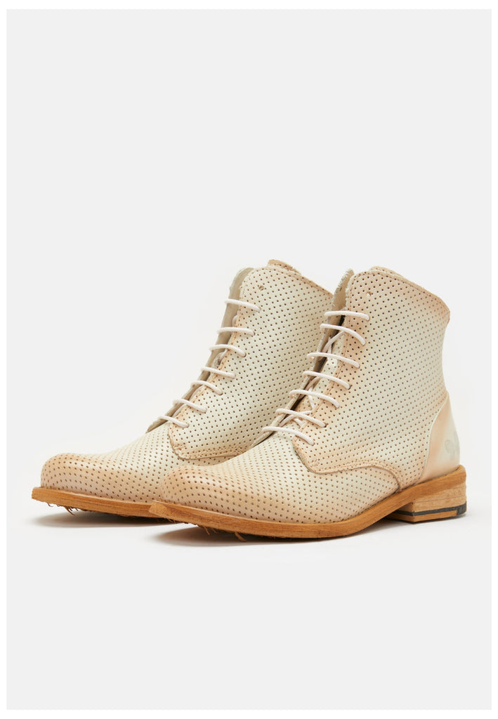 FELMINI Stiefelette Glattleder Weiß Kombi